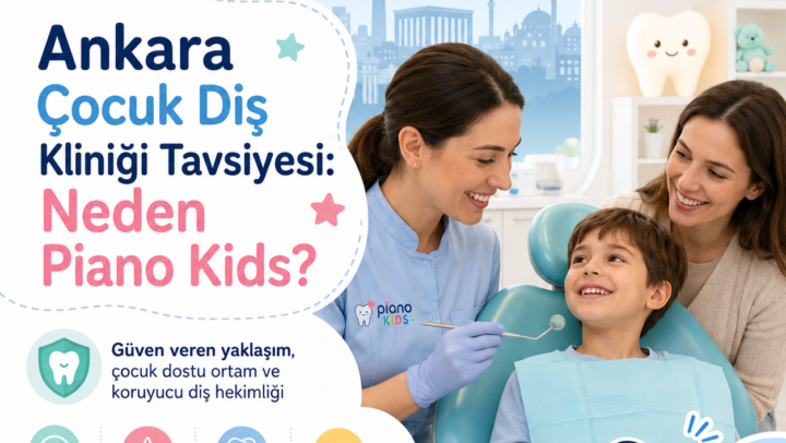 Ankara’da çocuk diş hekimi ile diş tedavisi gören kız çocuğu